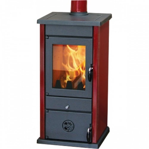 MBS THERMO VESTA PLUS DARK RED дровяная печь