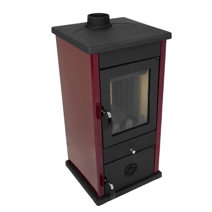 MBS VESTA ECO DARK RED дровяная печь