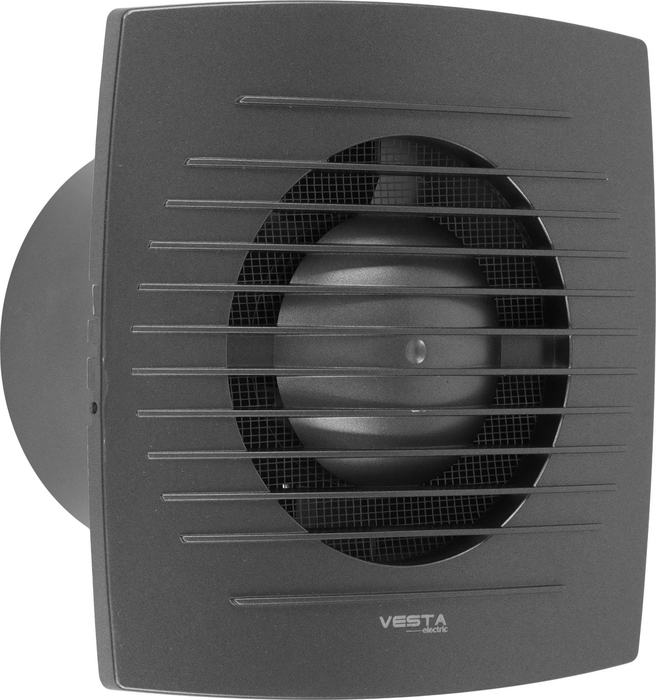 Metronex Vesta-Electric EF-100 Dark Grey вытяжка для ванной диаметр 100 мм