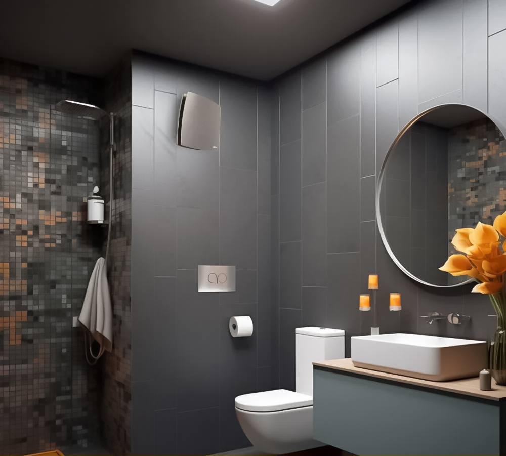 Metronex Vesta-Electric GREY EF-150 Plus вытяжка для ванной диаметр 150 мм