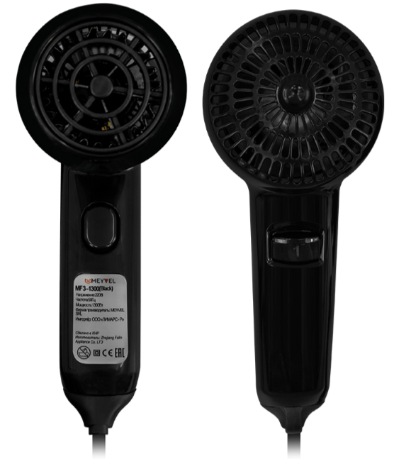 MEYVEL MF3-1300 (Black) настенный фен