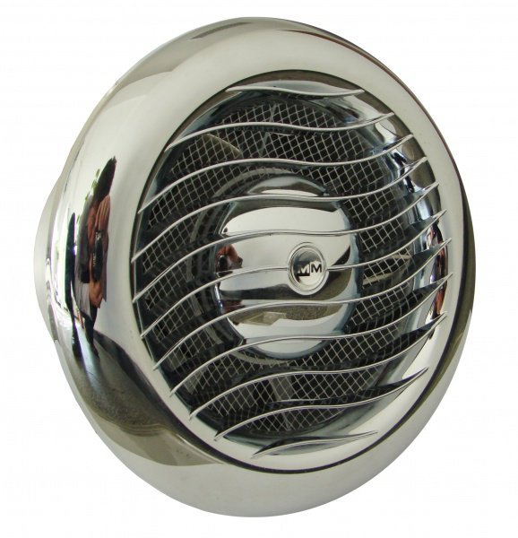Mmotors ММ 100/110 круглый 110 м3/ч обратный клапан/решетка волна/хром вытяжка для ванной диаметр 100 мм