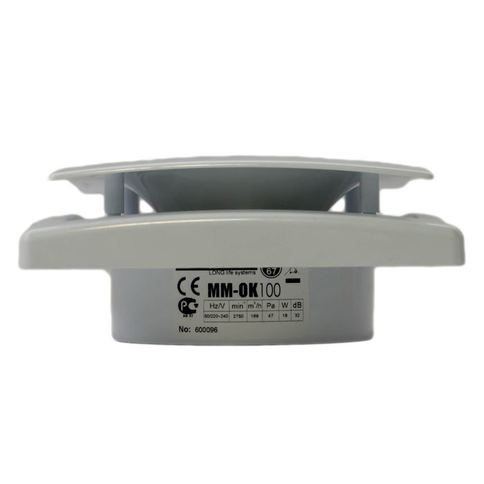 Mmotors MM-OK 100/169, 169 м3/ч, 32 дб вытяжка для ванной диаметр 100 мм