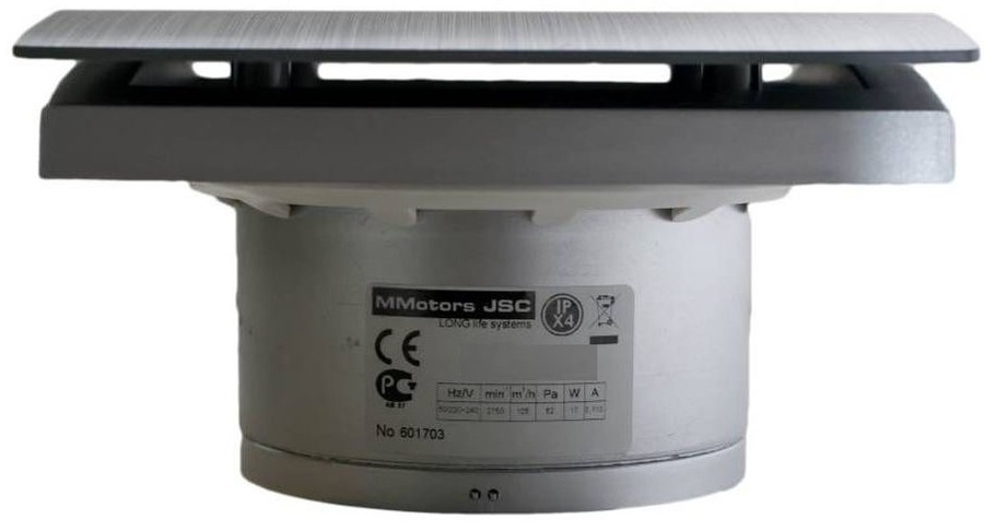 Mmotors ММ-Р 01 пластик овал 105 м3/ч 14 Вт обратный клапан/серый вытяжка для ванной диаметр 100 мм