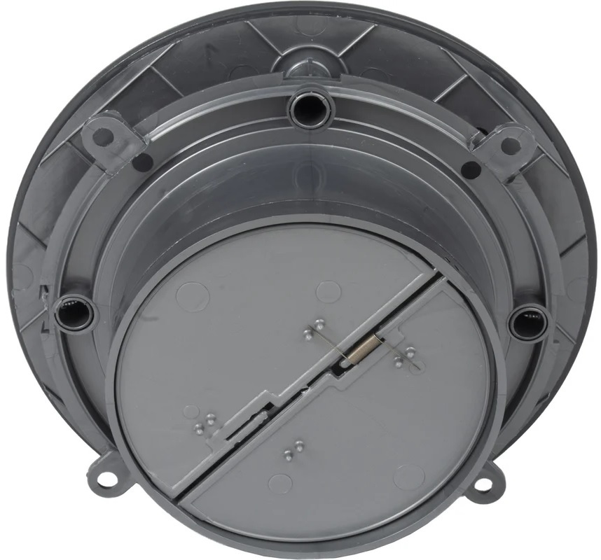 Mmotors ММ-Р 06 стекло круг, 90 м3/ч, 16 Вт, с обратным клапаном/светло серый вытяжка для ванной диаметр 100 мм