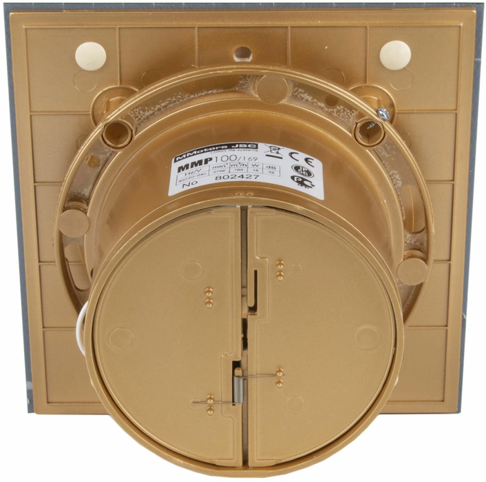 Mmotors ММ-Р 06 стекло прямое 105 м3/ч 14 Вт обратный клапан/мозаика золото вытяжка для ванной диаметр 100 мм