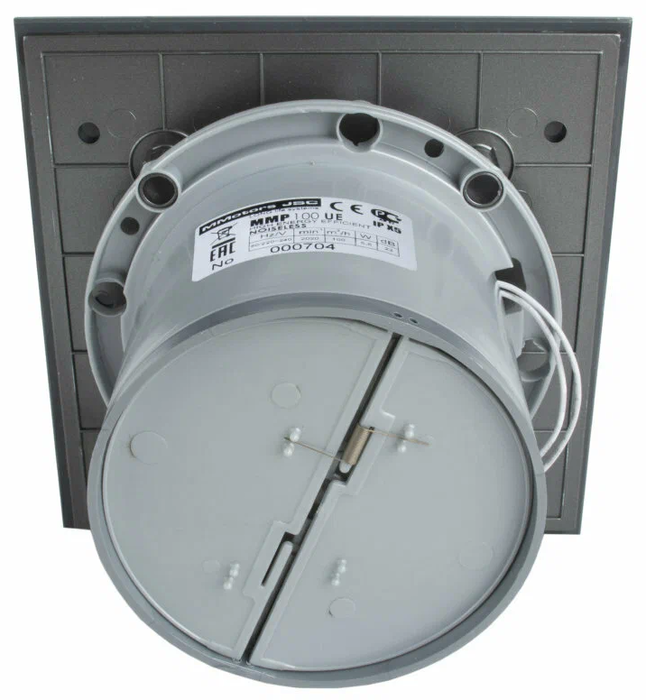 Mmotors ММ-Р 06 стекло прямое 105 м3/ч 14 Вт обратный клапан/темно серый с каплями вытяжка для ванной диаметр 100 мм