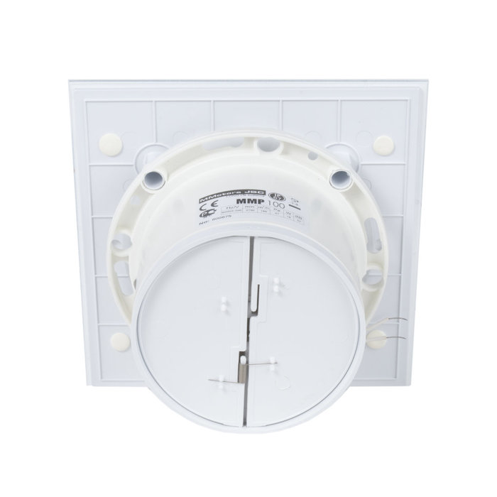 Mmotors ММ-Р 06 стекло прямое 105 м3/ч 14 Вт с обратным клапаном /белый матовый/ вытяжка для ванной диаметр 100 мм