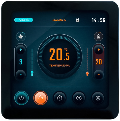 Naveka Node1-8000(50c)/RP,VEC(B500),W2 Vertical с пультом TS4 приточно-вытяжная установка