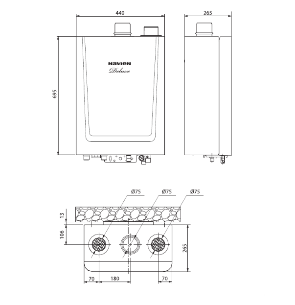 Navien Deluxe - 10k White настенный газовый котел