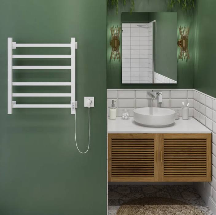 Ника STEP-1 60/50 RAL9016 белый матовый правый тэн электрический полотенцесушитель лесенка