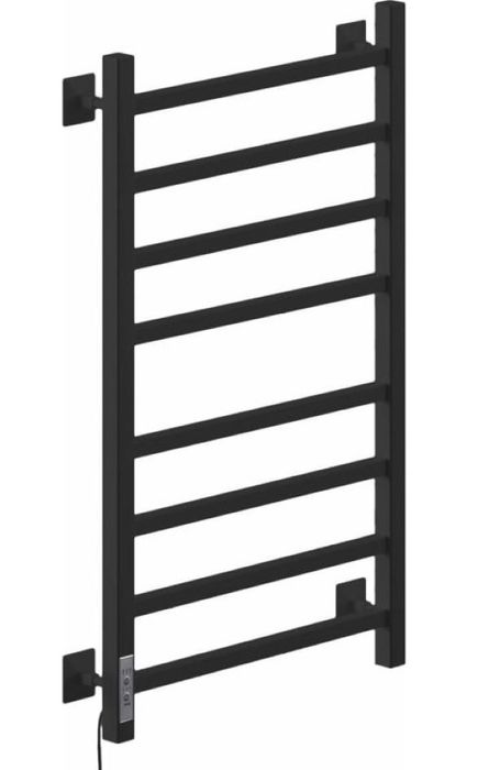 Ника STEP-1 80/40 RAL9005 черный матовый левый тэн электрический полотенцесушитель лесенка