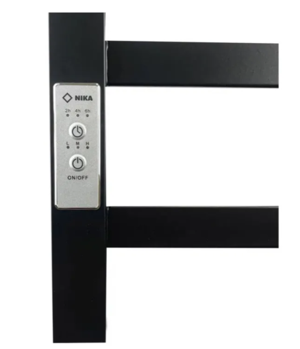 Ника STEP-1 80/40 RAL9005 черный матовый левый тэн электрический полотенцесушитель лесенка