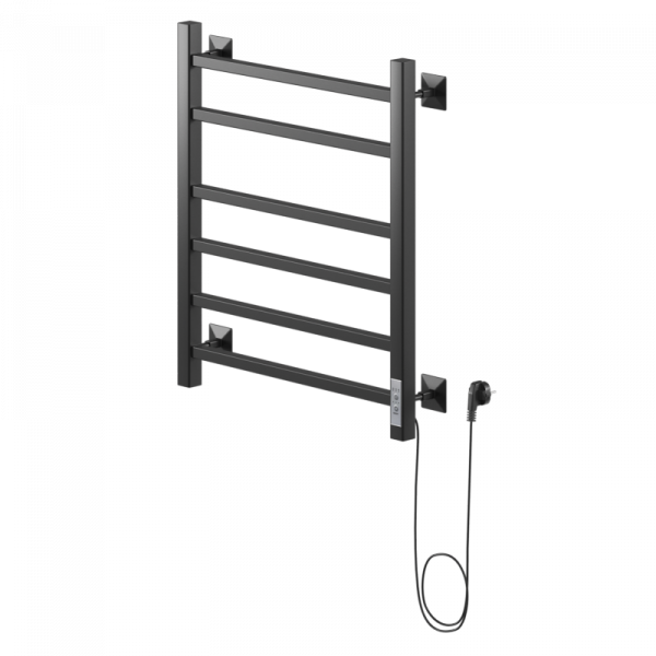 Ника STEP-2 60/40 RAL9005 черный матовый правый тэн электрический полотенцесушитель лесенка