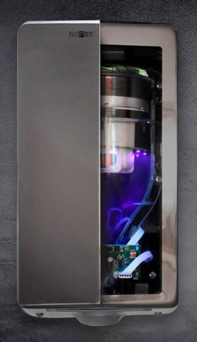 Nofer FUGA evo с UVC лампой 800 W (01831.UV.S) металлическая сушилка для рук