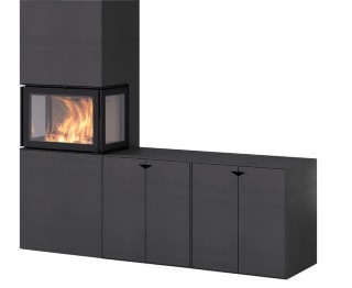 Nordpeis Box (топка N-20U, черный) готовый дровяной каминокомплект