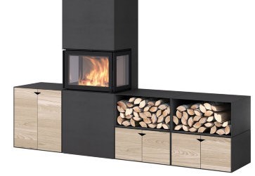 Nordpeis Box (топка N-20U, черный) готовый дровяной каминокомплект