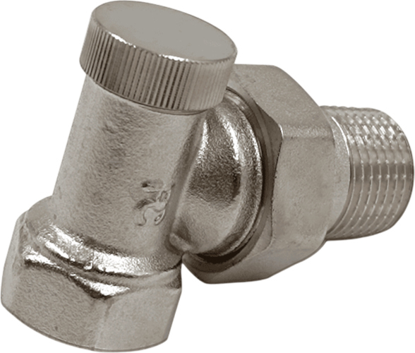 Primoclima 1/2" угловой, никелированный (PC1212RA) запорный клапан
