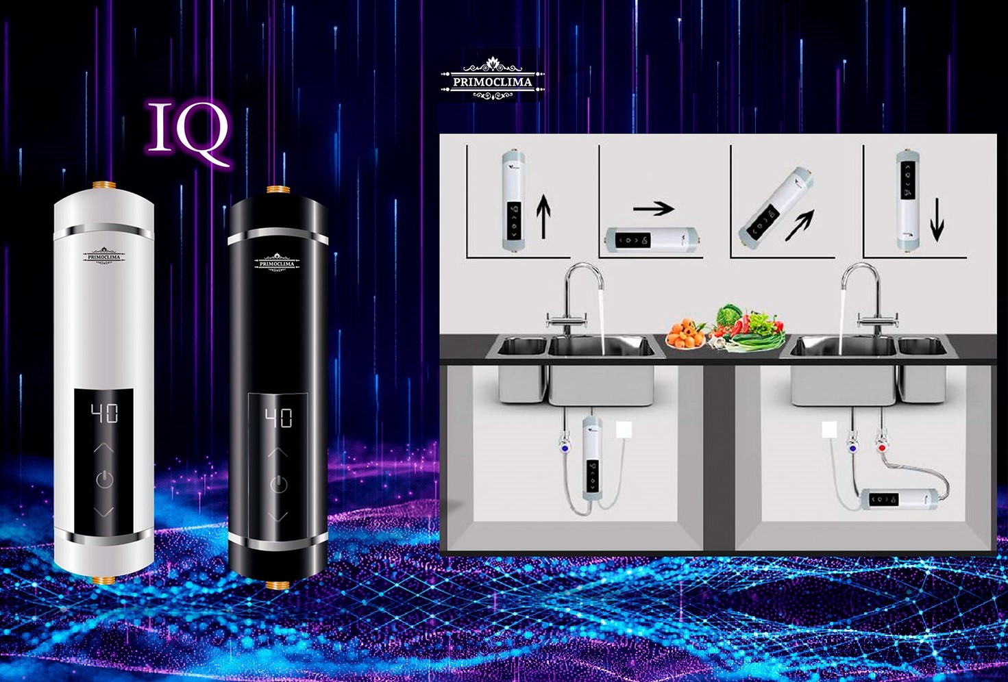 Primoclima IQ 5,5 кВт черный электрический проточный водонагреватель 5 кВт