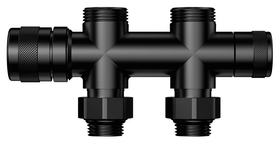 Primoclima Lunar прямой 1/2"х3/4"Е Оружейный металлик узел нижнего подключения