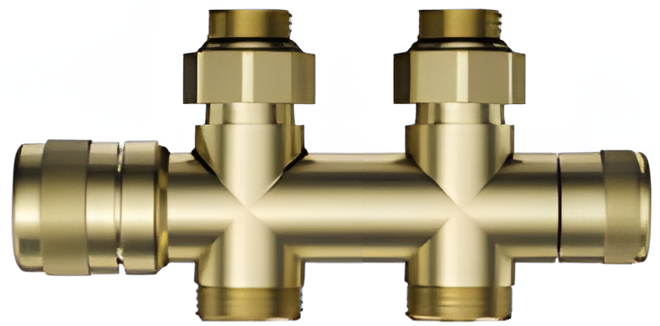 Primoclima Lunar прямой 1/2"х3/4"Е Золото узел нижнего подключения