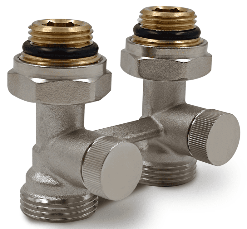 Primoclima Н-образный прямой 3/4"х1/2" Никель узел нижнего подключения