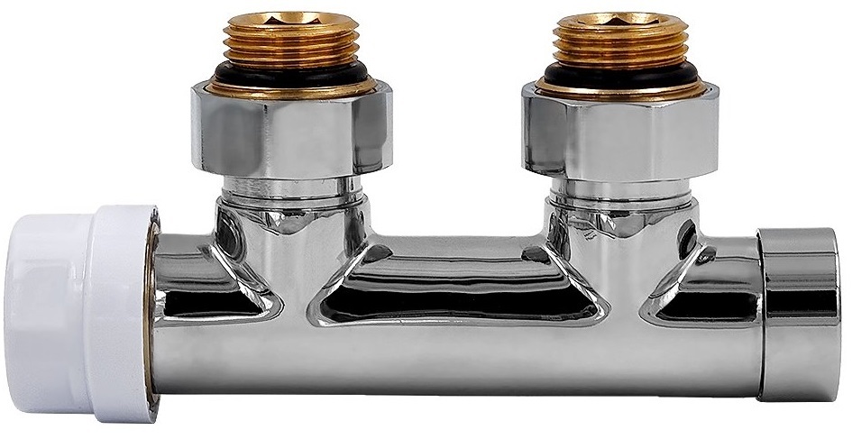 Primoclima Thermolink угловой 1/2"х3/4" Хром, левый узел нижнего подключения