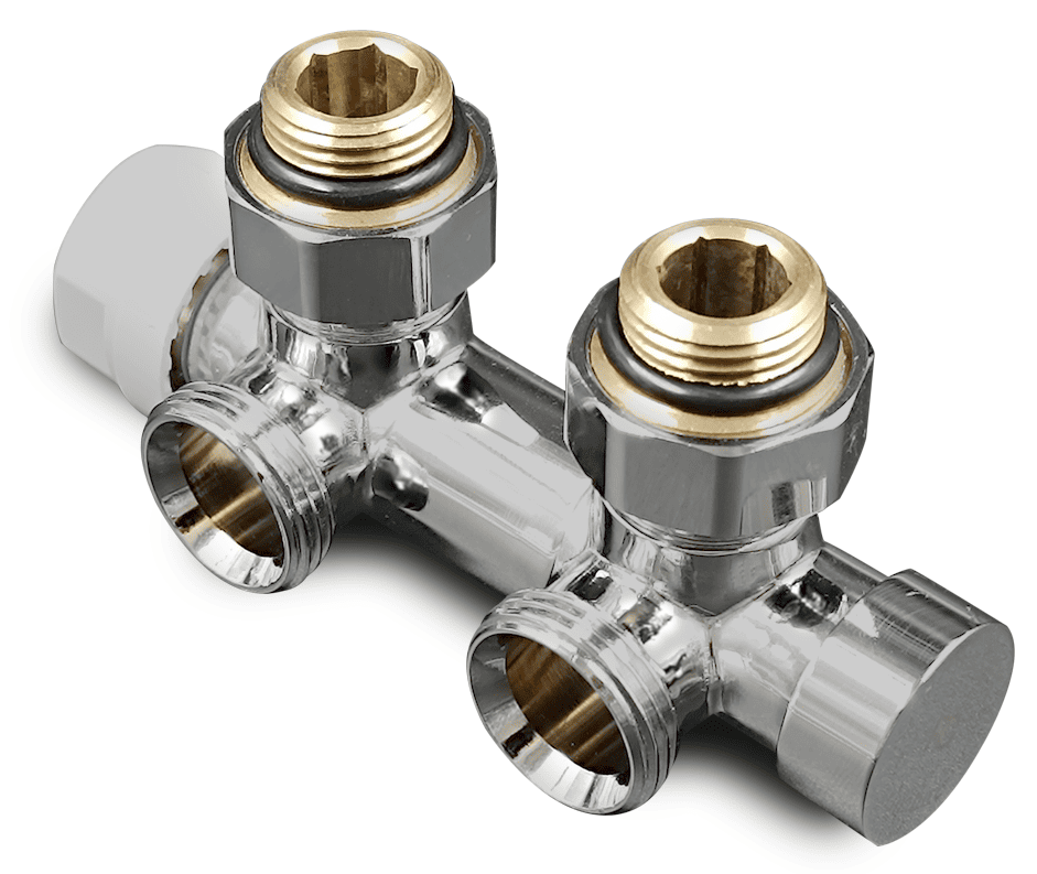 Primoclima Thermolink угловой 1/2"х3/4" Хром, правый узел нижнего подключения