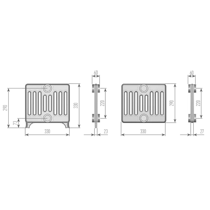 Exemet Neo 330/220 1 секция чугунный радиатор