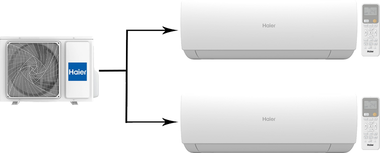 Haier Spirit-M 2U50S2SM2FA/AS25SS1HRA-M/AS25SS1HRA-M мульти сплит-система