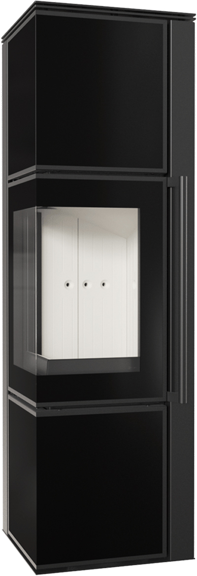 Kratki TORA/M, черное стекло, с доводчиком дровяная печь