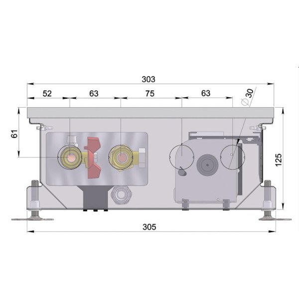 Minib COIL-KT 2500 внутрипольный конвектор