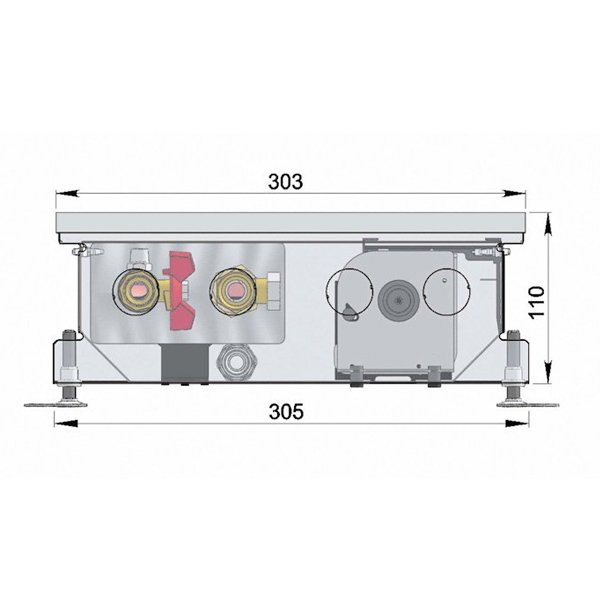 Minib COIL-KT110 1500 внутрипольный конвектор