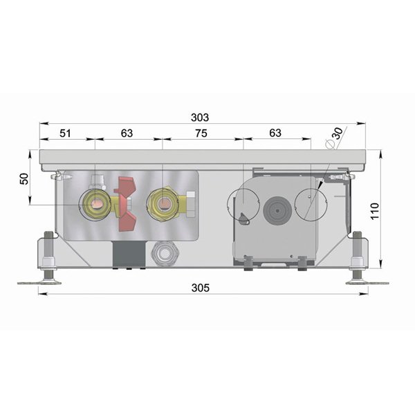 Minib COIL-KT110 3000 внутрипольный конвектор