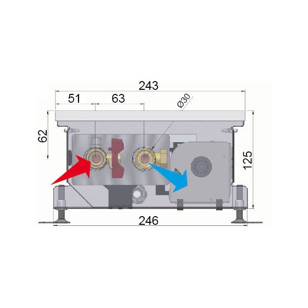 Minib COIL-KT3  1250 внутрипольный конвектор