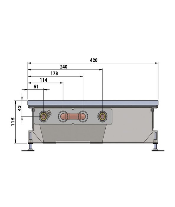 Minib COIL-PMW115 2500 внутрипольный конвектор