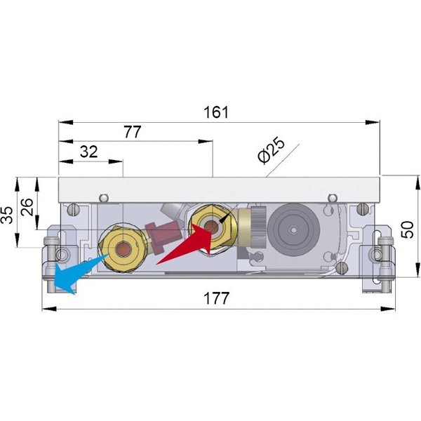 Minib COIL-T50 2250 внутрипольный конвектор