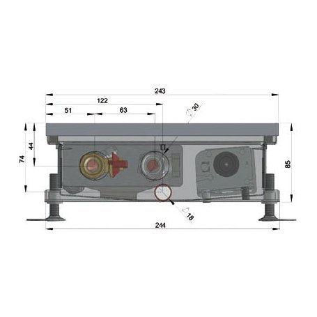 Minib COIL-TO85 2500 внутрипольный конвектор