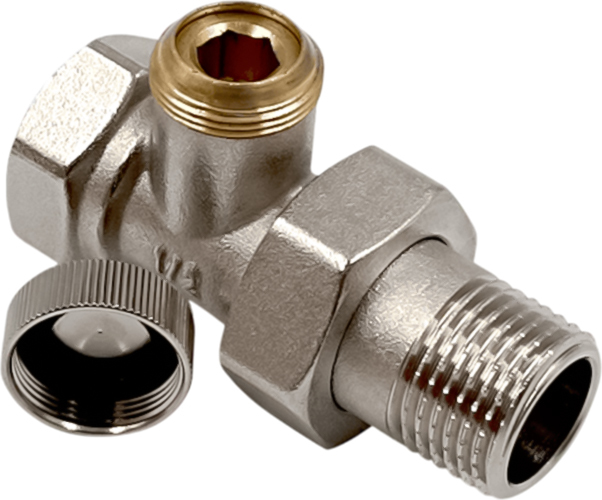 Primoclima 1/2" прямой, никелированный (PC1212RS) запорный клапан