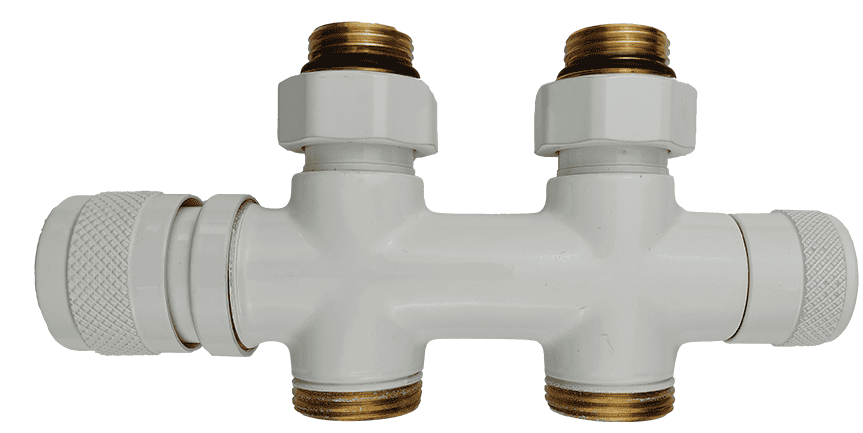 Primoclima Lunar прямой 1/2"х3/4"Е Белый узел нижнего подключения