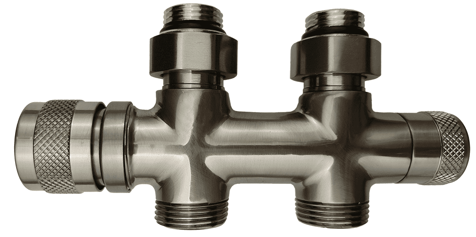 Primoclima Lunar прямой 1/2"х3/4"Е Никель матовый узел нижнего подключения