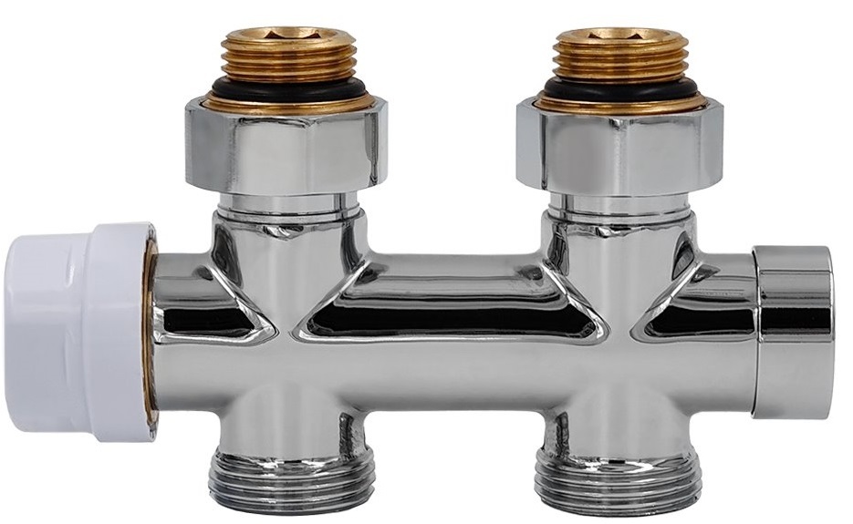 Primoclima Thermolink прямой 1/2"х3/4" Хром узел нижнего подключения
