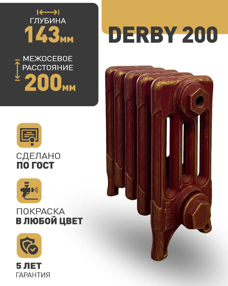 Радимакс DERBY 200 1 секция чугунный радиатор