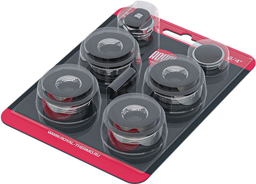 Royal Thermo 1 х 1/2 black набор присоединительный