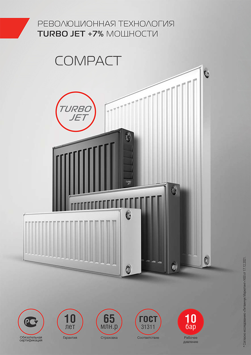 Royal Thermo COMPACT 21-500-900 стальной панельный радиатор Тип 21