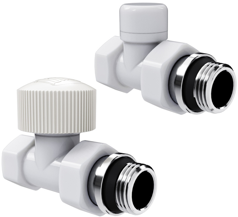 Royal Thermo Design 1/2"М30х1,5 (Белый), прямой набор термостатический