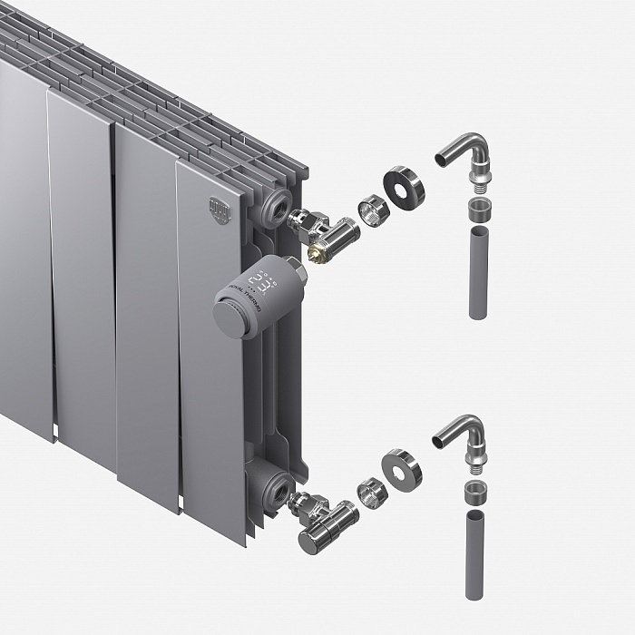 Royal Thermo DESIGN PRO осевой М30х1,5 1/2" (Хром полированный) набор термостатический