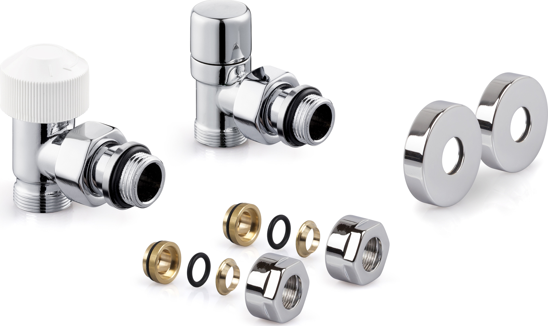 Royal Thermo DESIGN PRO угловой М30х1,5 1/2" (Хром полированный) набор термостатический