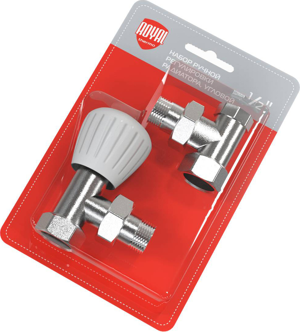 Royal Thermo угловой 1/2&rdquo; (никель) набор ручной регулировки