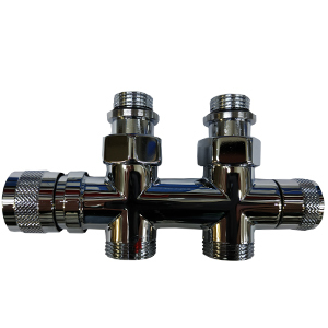Royal Thermo прямой, хром 1/2x3/4 E двухтрубный узел нижнего подключения